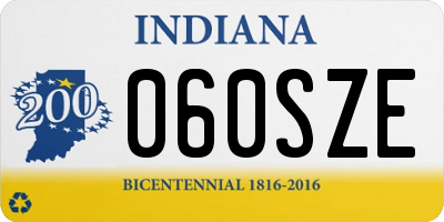 IN license plate 060SZE