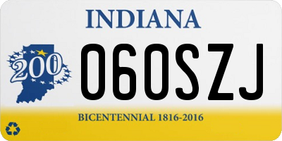 IN license plate 060SZJ