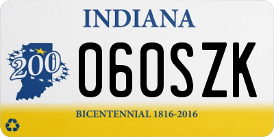 IN license plate 060SZK