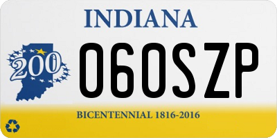IN license plate 060SZP