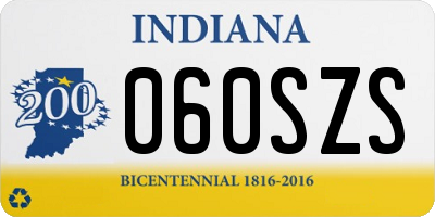 IN license plate 060SZS