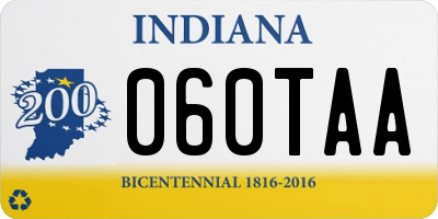 IN license plate 060TAA