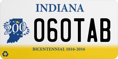 IN license plate 060TAB