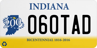 IN license plate 060TAD