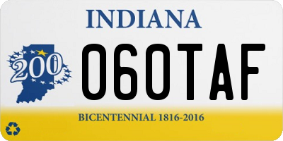IN license plate 060TAF