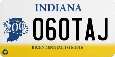 IN license plate 060TAJ