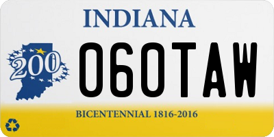 IN license plate 060TAW