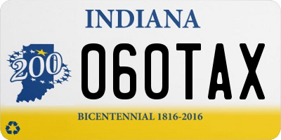 IN license plate 060TAX