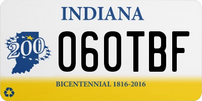 IN license plate 060TBF