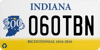IN license plate 060TBN