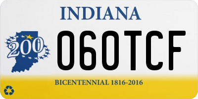 IN license plate 060TCF