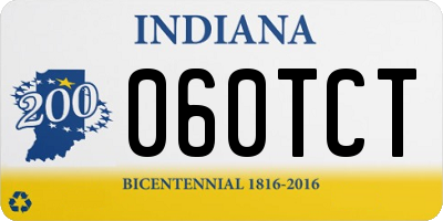 IN license plate 060TCT