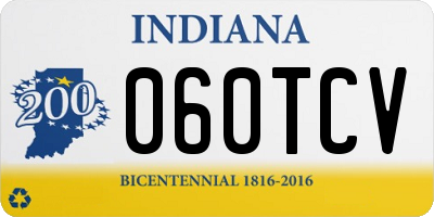 IN license plate 060TCV