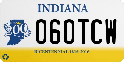 IN license plate 060TCW