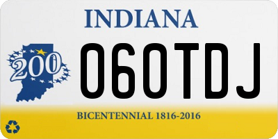 IN license plate 060TDJ