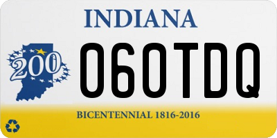 IN license plate 060TDQ