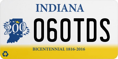 IN license plate 060TDS