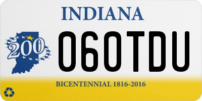 IN license plate 060TDU
