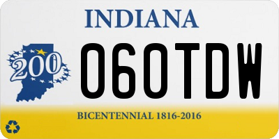 IN license plate 060TDW