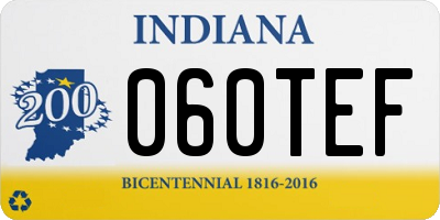 IN license plate 060TEF
