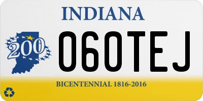 IN license plate 060TEJ
