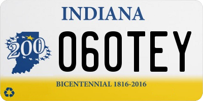 IN license plate 060TEY