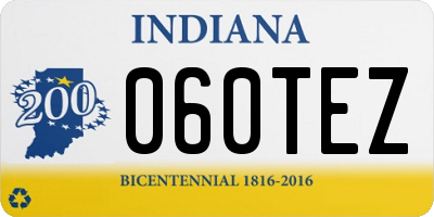 IN license plate 060TEZ