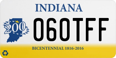 IN license plate 060TFF
