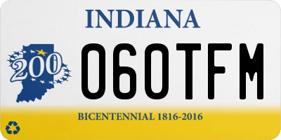 IN license plate 060TFM