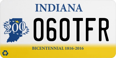 IN license plate 060TFR