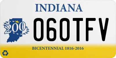 IN license plate 060TFV