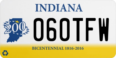 IN license plate 060TFW
