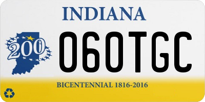 IN license plate 060TGC