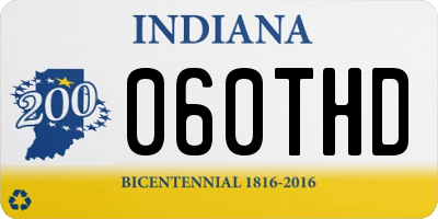 IN license plate 060THD