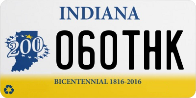 IN license plate 060THK