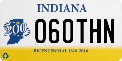 IN license plate 060THN
