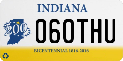 IN license plate 060THU