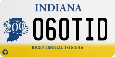 IN license plate 060TID