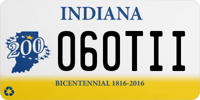 IN license plate 060TII