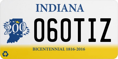 IN license plate 060TIZ