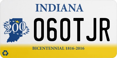 IN license plate 060TJR