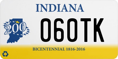 IN license plate 060TK
