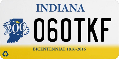 IN license plate 060TKF