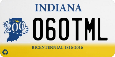 IN license plate 060TML