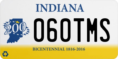 IN license plate 060TMS