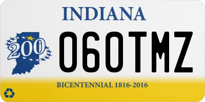 IN license plate 060TMZ
