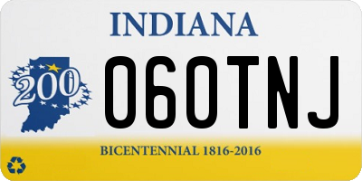 IN license plate 060TNJ