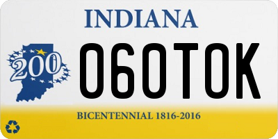 IN license plate 060TOK