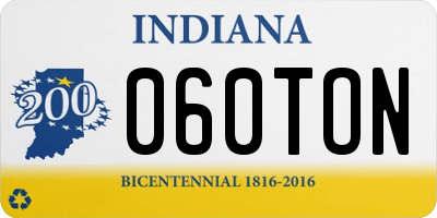IN license plate 060TON