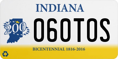 IN license plate 060TOS